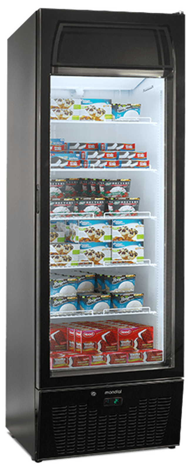Vitrină frigorifică verticală pentru patiserie și înghețată Mondial Framec seria EXPO NV, Italia