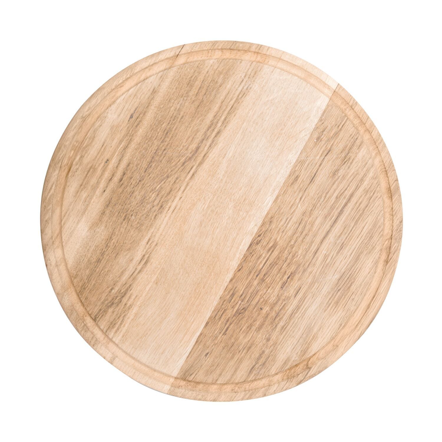 Pizzateller Holz - Farfurie pizza - rotund - lemn - Ø 340 mm - cu șanț pentru suc