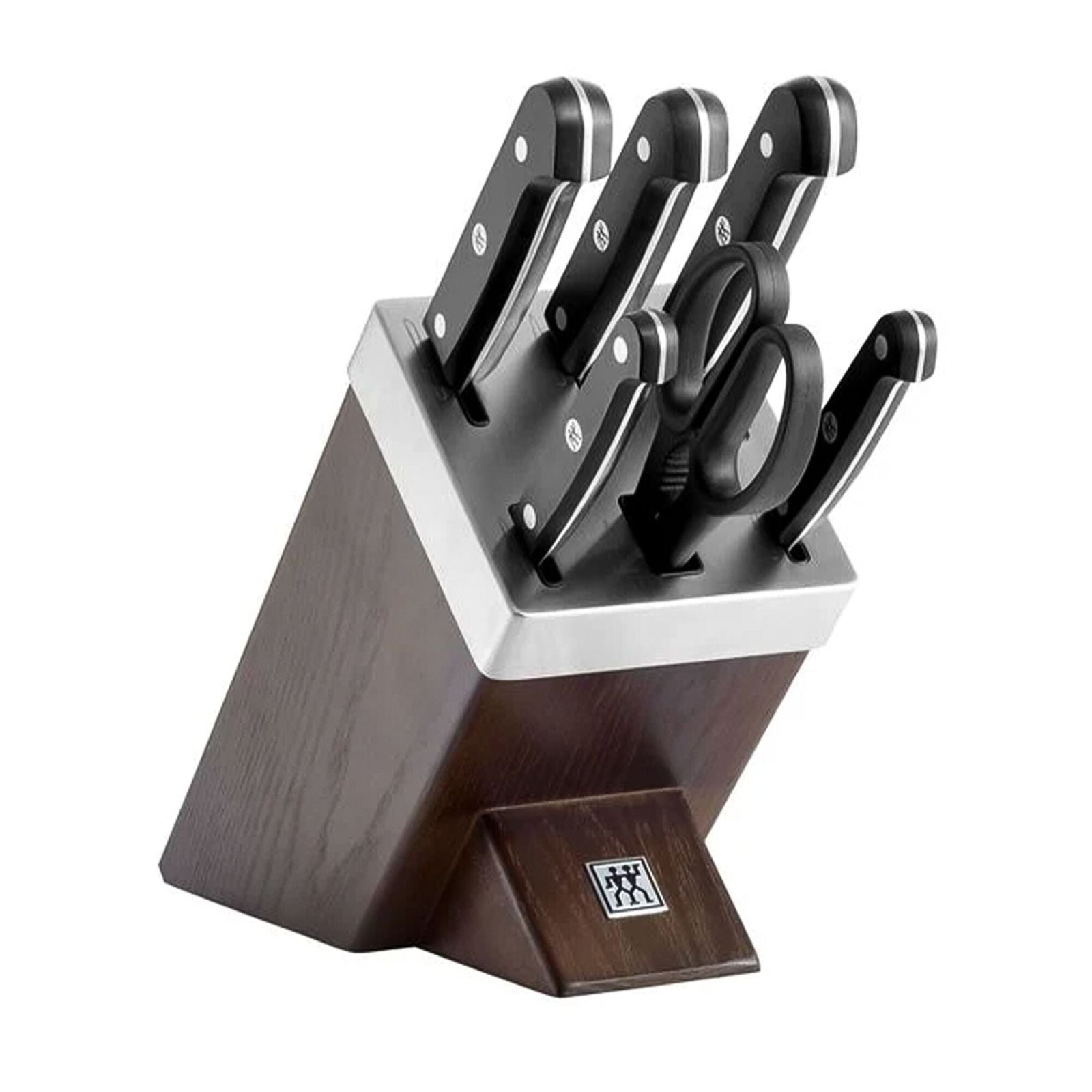 ZWILLING | GOURMET - Bloc de cuțite cu autoascuțire, 7 piese | Cenușiu | Ciocolatiu