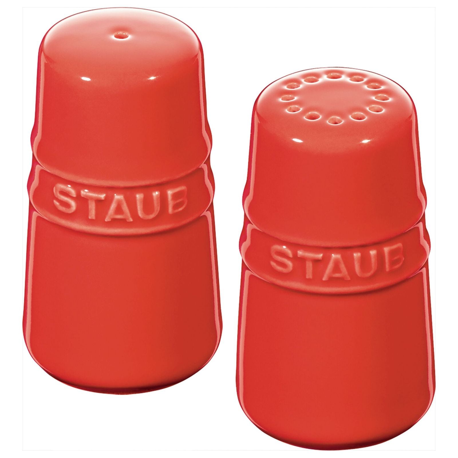 STAUB | CERAMIQUE - Recipient pentru sare și piper - 70mm - Ceramică - Cherry red