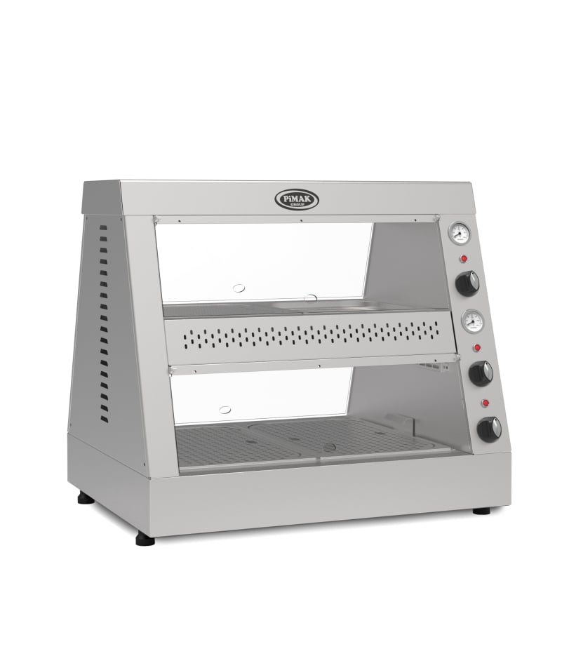 Vitrină caldă profesională de expunere Pimak M00-T.1 | 12-20 pui, 3,73 kW, 230V, Dim: 84x66x76 cm