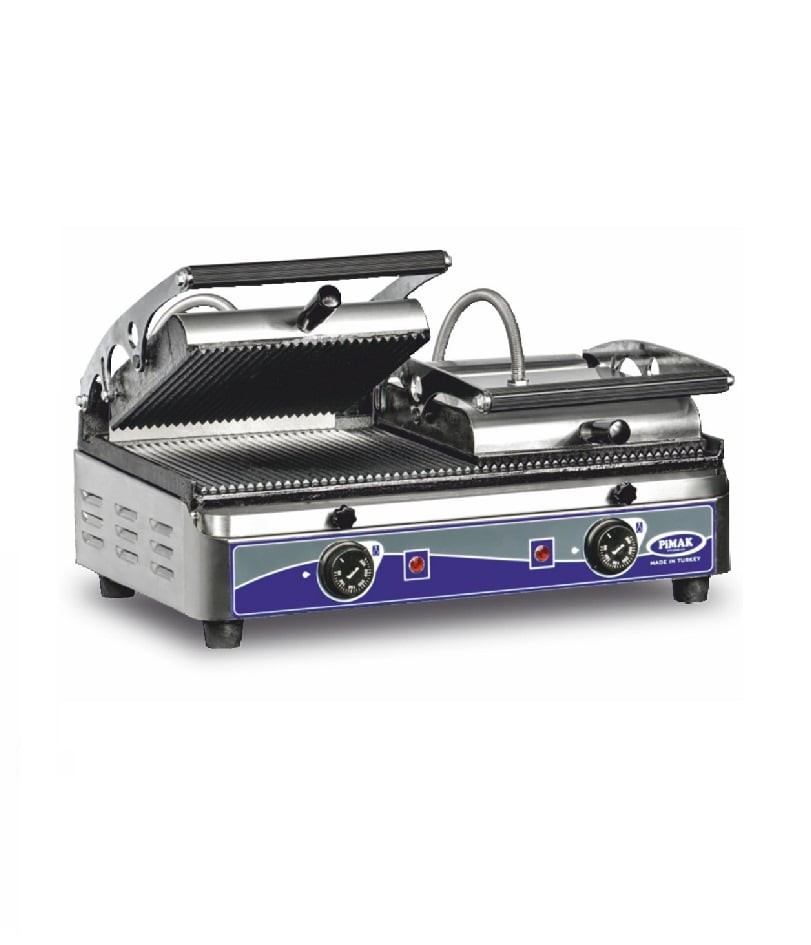 Presă profesională panini / Grill contact fontă Pimak M071-2 | 20, 2,3 kW, 400V, Dim: 54x38x30 cm