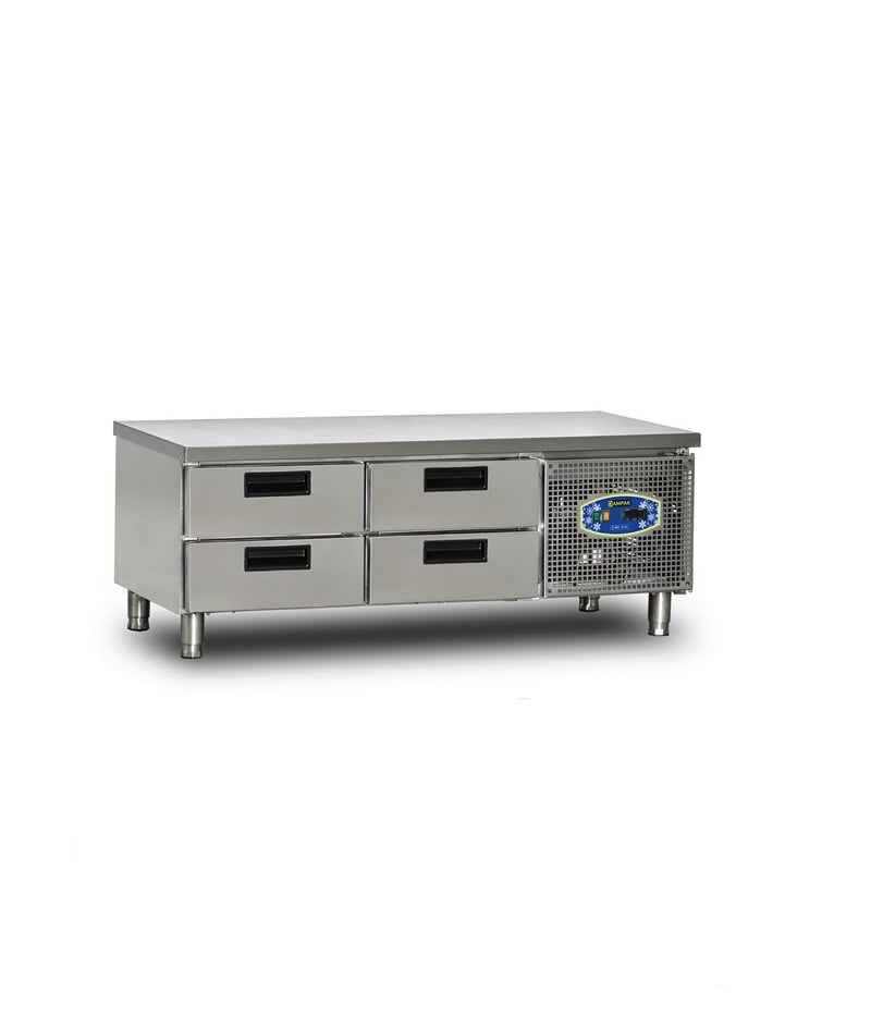 Masă frigorifică profesională sub-bar cu sertare inox Pimak 22CBS0S-60.4C | 139, 230V, Dim: 150x60x60 cm