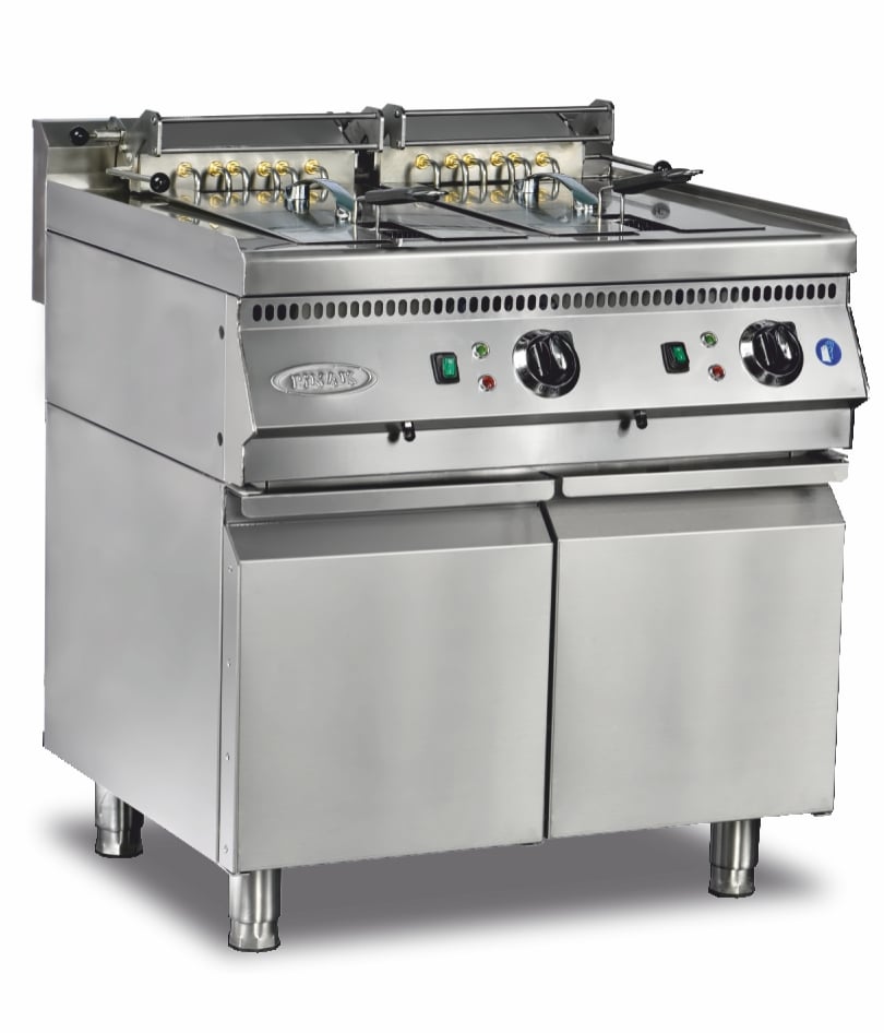 Friteuză profesională inox Pimak FR170SD-M073-1 | 12 + 12, 12040 kW, Gaz, Dim: 80x70x85 cm