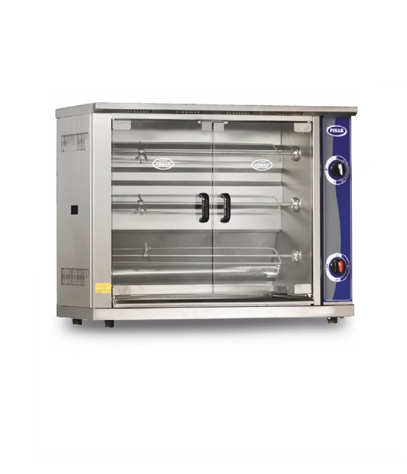 Rotisor profesional pentru pui Pimak M004-DE | 3/15, 5 kW, 400V, Dim: 104x50x76 cm