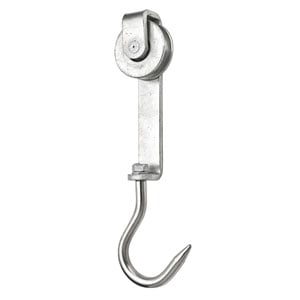 galvanizat Scripete with inox alimentar CÂrlig, wheel Ø 80 cu rulment cod.87A Lonatini, Italia