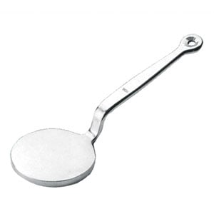 inox alimentar round paddle FrĂgezitor carne with bent handle cod.98A Lonatini, Italia