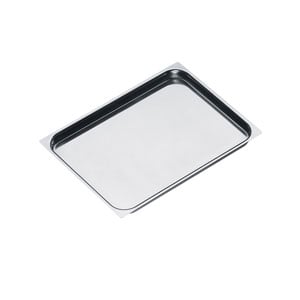 Rectangular 18/8 inox alimentar TavĂ with edge cod.154 Lonatini, Italia
