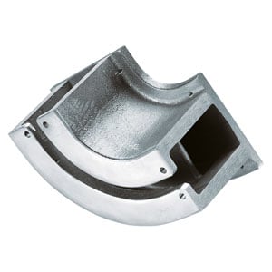 Aluminum cast curve applicable on the guideway cod.92A Lonatini, Italia