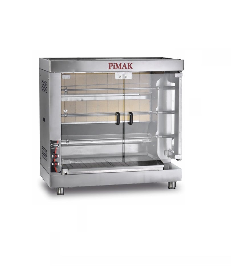 Rotisor profesional pentru pui Pimak PI6M005-K | 4/20, 20 kW, Gaz, Dim: 122x60x115 cm