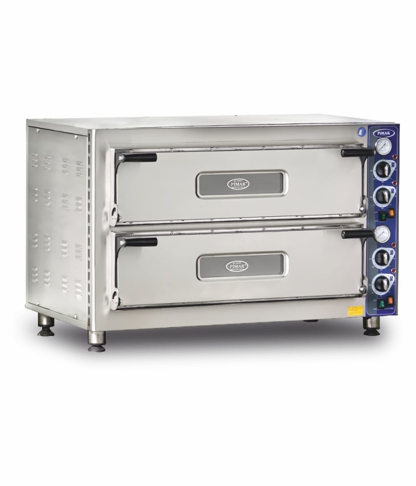Cuptor profesional de pizza Pimak M014-6 | 6+6 LI, 12 kW, 400V, Dim: 92x62 cm