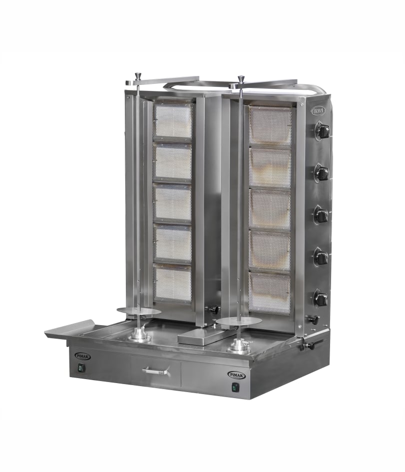 Aparat profesional shaorma / doner kebab Pimak DO2M77-55 | 5+5, 32,5 kW, 400V, Dim: 72x90x125 cm