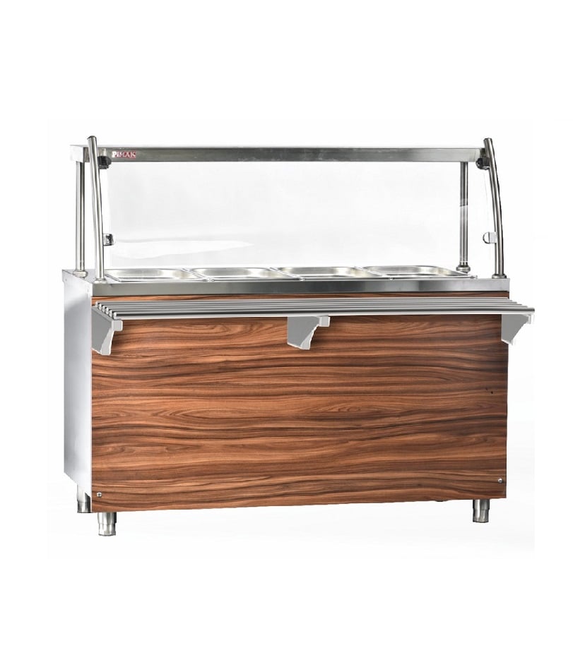 Bain-marie profesional cald din inox Pimak BEM037-3K | 2+4, 4,4 kW, Gaz, Dim: 120x70x85 cm