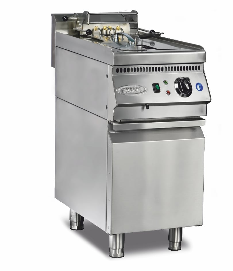 Friteuză profesională inox Pimak 90S-M061G | 24, 7740 kW, Gaz, Dim: 40x90x85 cm