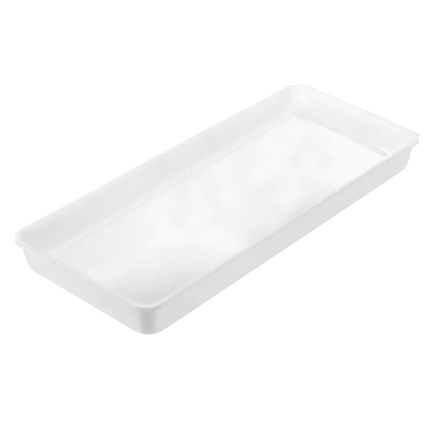Tavă dreptunghiulară de prezentare – plastic – 530 x 200 x 40 mm – alb