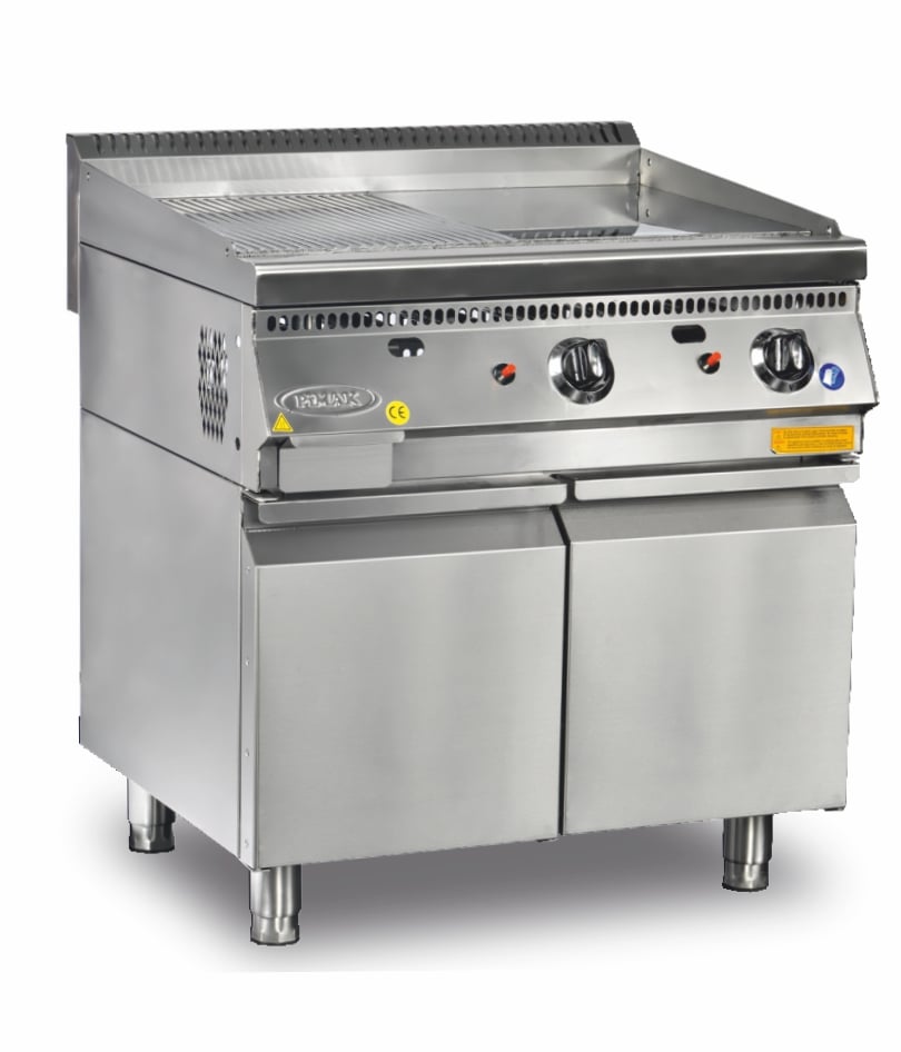 Grătar profesional Fry-Top pe gaz Pimak IZ290SD-M171 | 3,25 kW, Gaz, Dim: 40x90x85 cm
