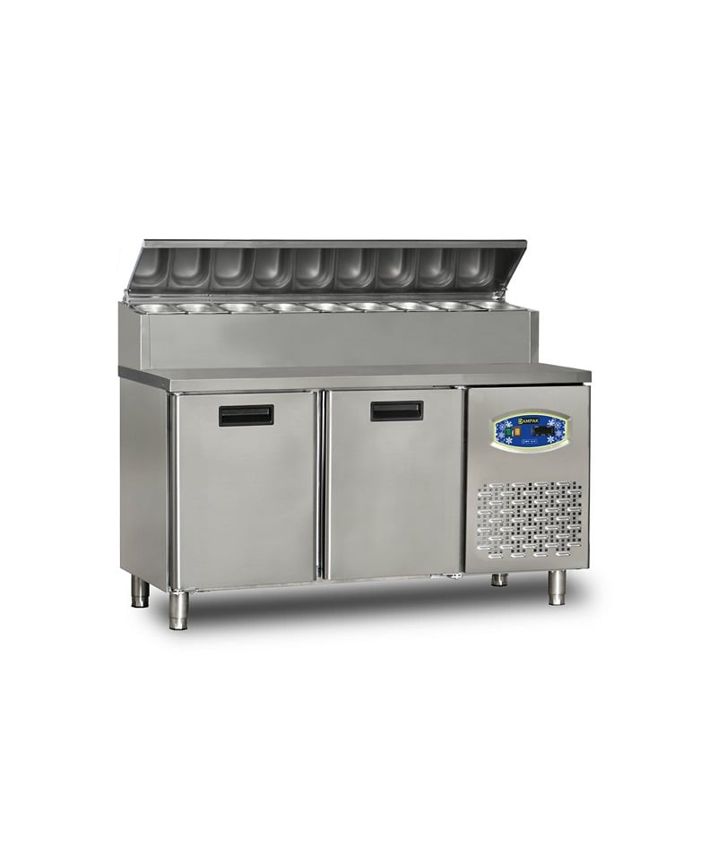 Masa rece preparare pizza 2 usi Pimak 22TBF2S-PA70 | 290, 450 kW, 230V, Dim: 150x70x109 cm