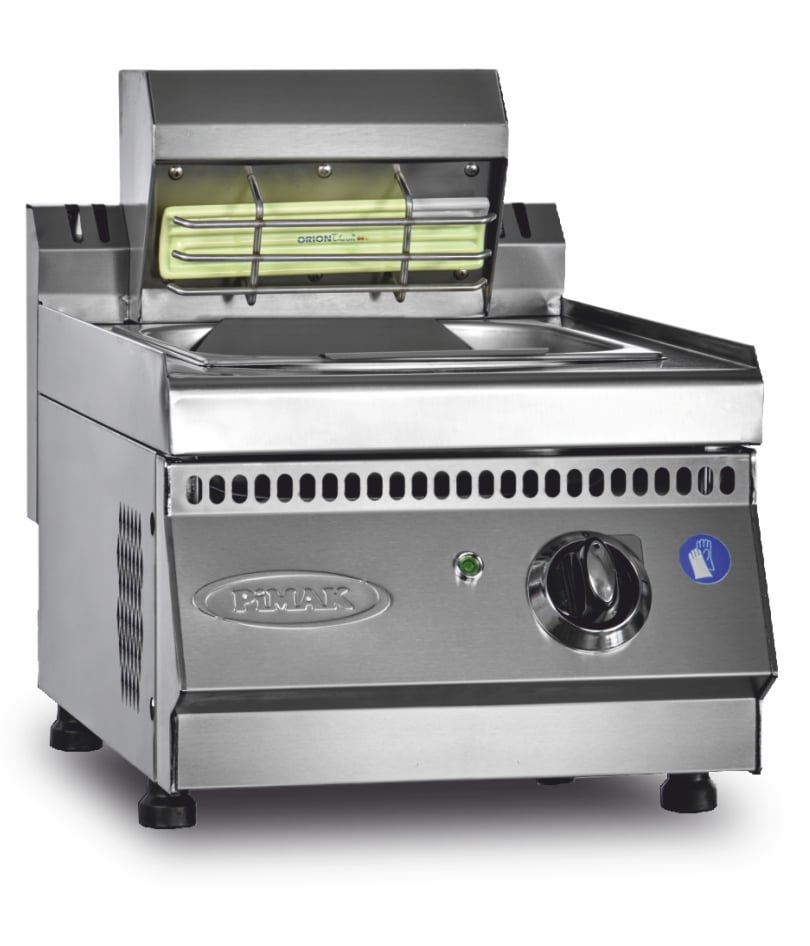 Stație caldă profesională pentru cartofi prăjiți Pimak M0168 | 1 kW, 230V, Dim: 40x60x30 cm