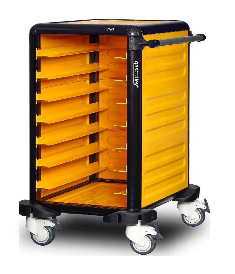 Cărucior inox profesional pentru transport tăvi și cuve GN Pimak G.ST.75.S.3 | Dim: 57x71x99 cm