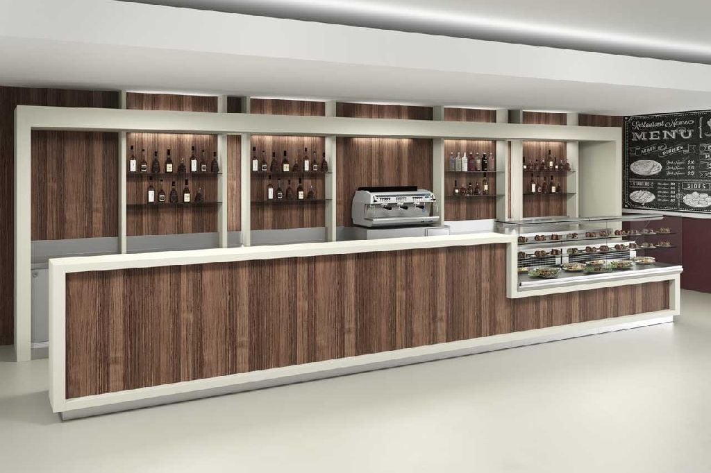 Mobilier profesional bar și gelaterie Best Cold seria Gemma, blat de lucru granit/inox, Italia