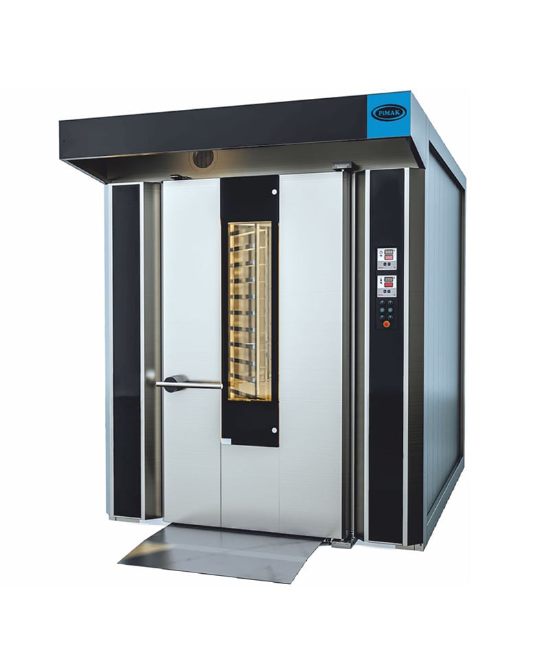 Cuptor rotativ profesional de panificație cu cărucior Pimak PMK250 | Gaz