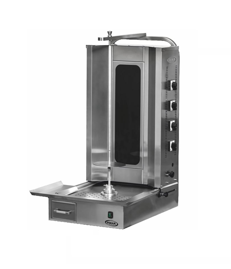 Aparat profesional shaorma / doner kebab Pimak M077-4E | 4, 6,4 kW, 400V, Dim: 50x71x115 cm