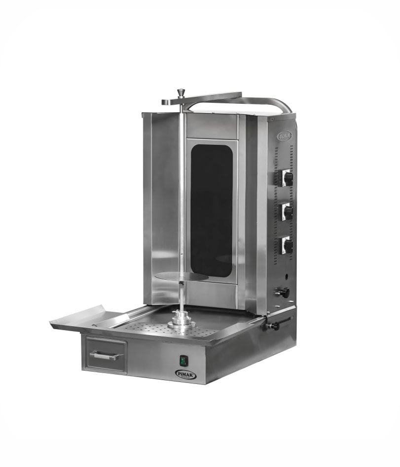 Aparat profesional shaorma / doner kebab Pimak M077-3E | 3, 4,8 kW, 400V, Dim: 50x70x92 cm