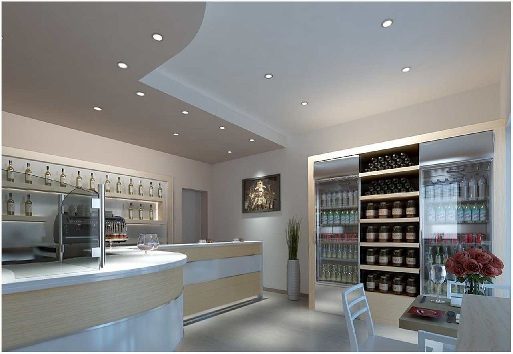 Mobilier bar profesional cu finisaj metalic și masa frigorifică Best Cold seria Zaffiro, Italia
