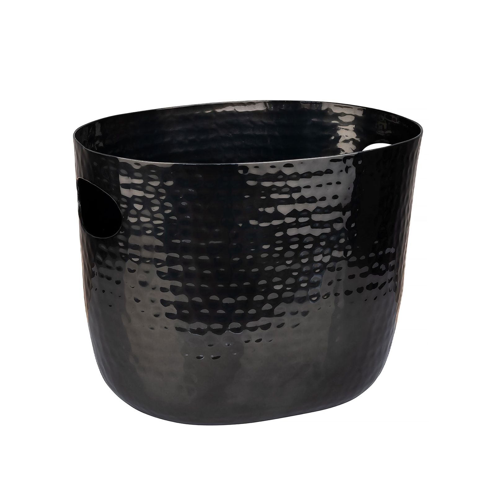 Frapieră - aluminiu - 3,9 litri - negru - cu mânere laterale, suprafață ciocănită
