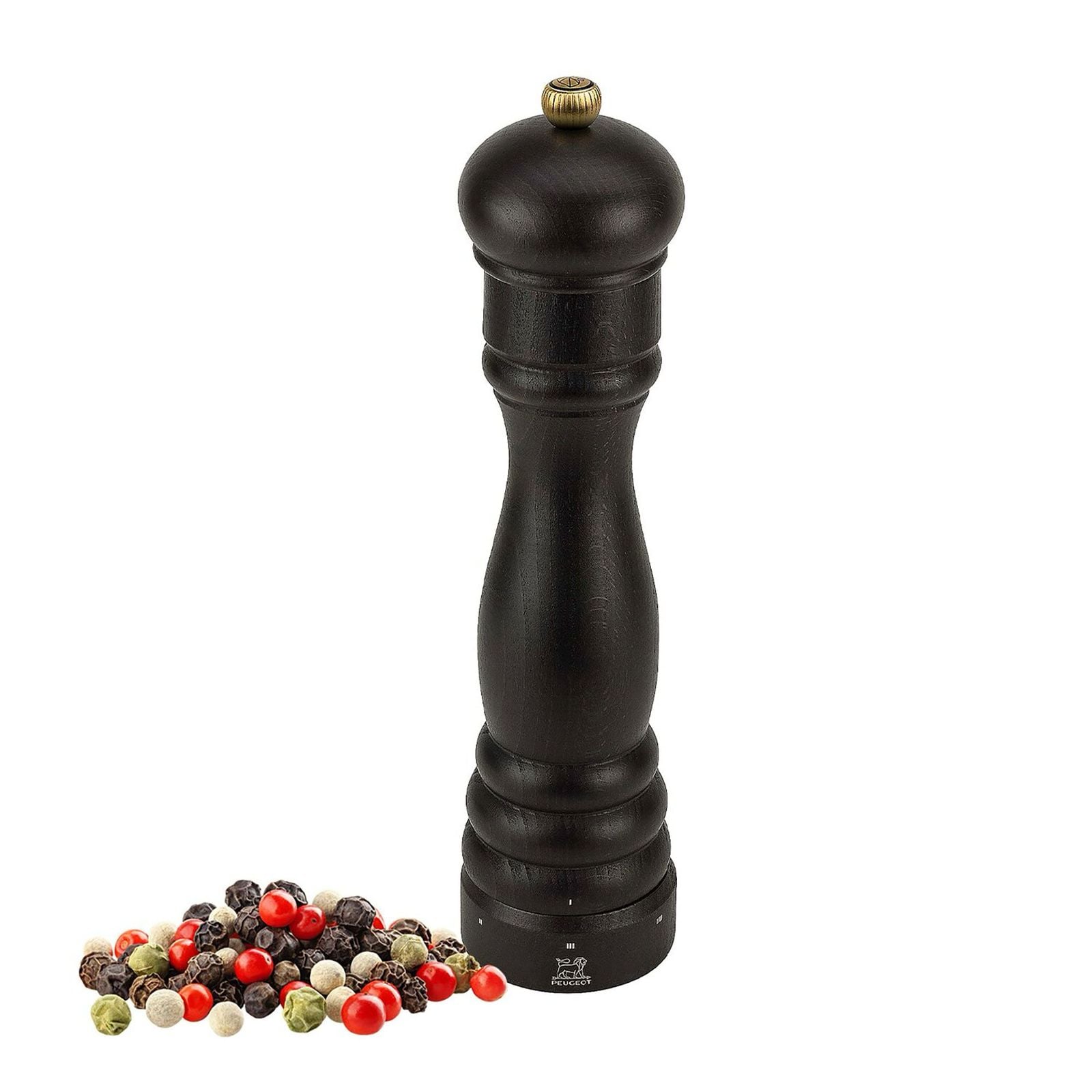 (12 bucăți) PEUGEOT | AUBERGE HORECA - Râșniță de piper - u'Select - Lemn - Ciocolată - Înălțime: 270 mm