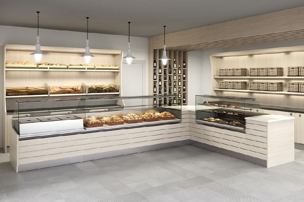 Mobilier comercial de expunere pentru produse alimentare și vinoteca Best Cold seria Sovana, Italia