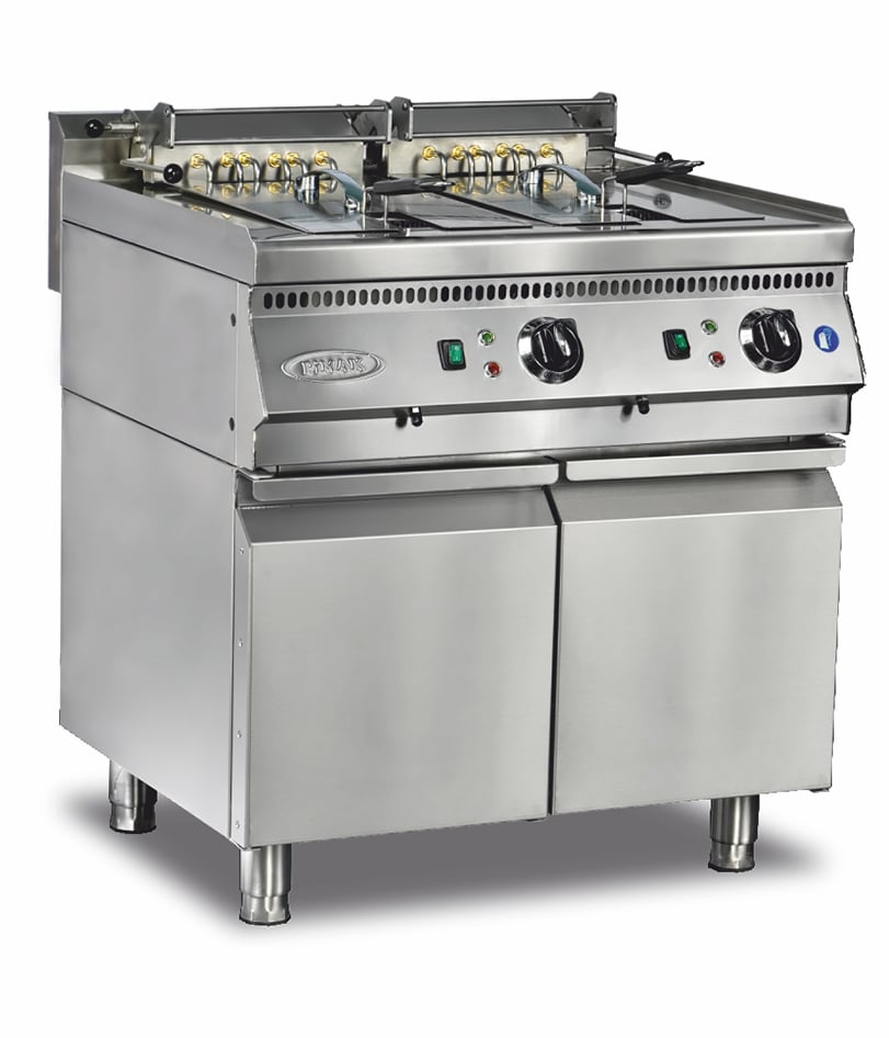 Friteuză profesională inox Pimak 90S-M062G | 24 + 24, 17200 kW, Gaz, Dim: 80x90x85 cm