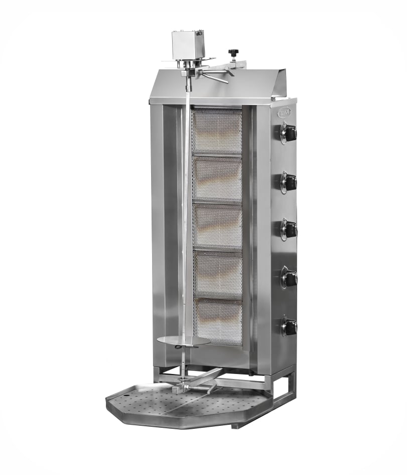 Aparat profesional shaorma / doner kebab Pimak DO8M77-15P | 5, 16,25 kW, Gaz, Dim: 47x75x135 cm