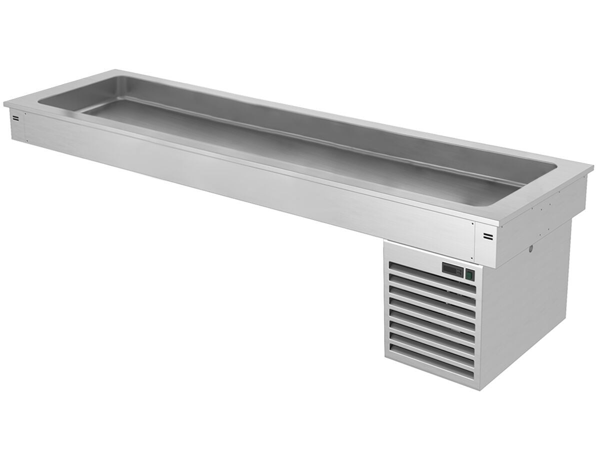 Vitrină frigorifică incorporabilă – 2100 mm – +2 până la +8 °C – 6x GN 1/1 – 410 W