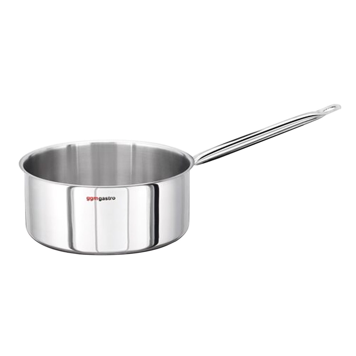 Cratiță cu coadă - oțel inoxidabil 18/10 - 5 litri - Ø 240 mm - înălțime: 105 mm - cu mâner rezistent la căldură - pentru inducție, gaz, ceramică, electric