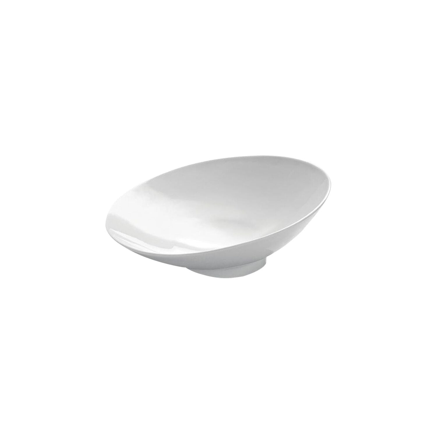 (24 buc) Bol desert/salată | PERA White - Porțelan - oval - 60x60 mm - Alb