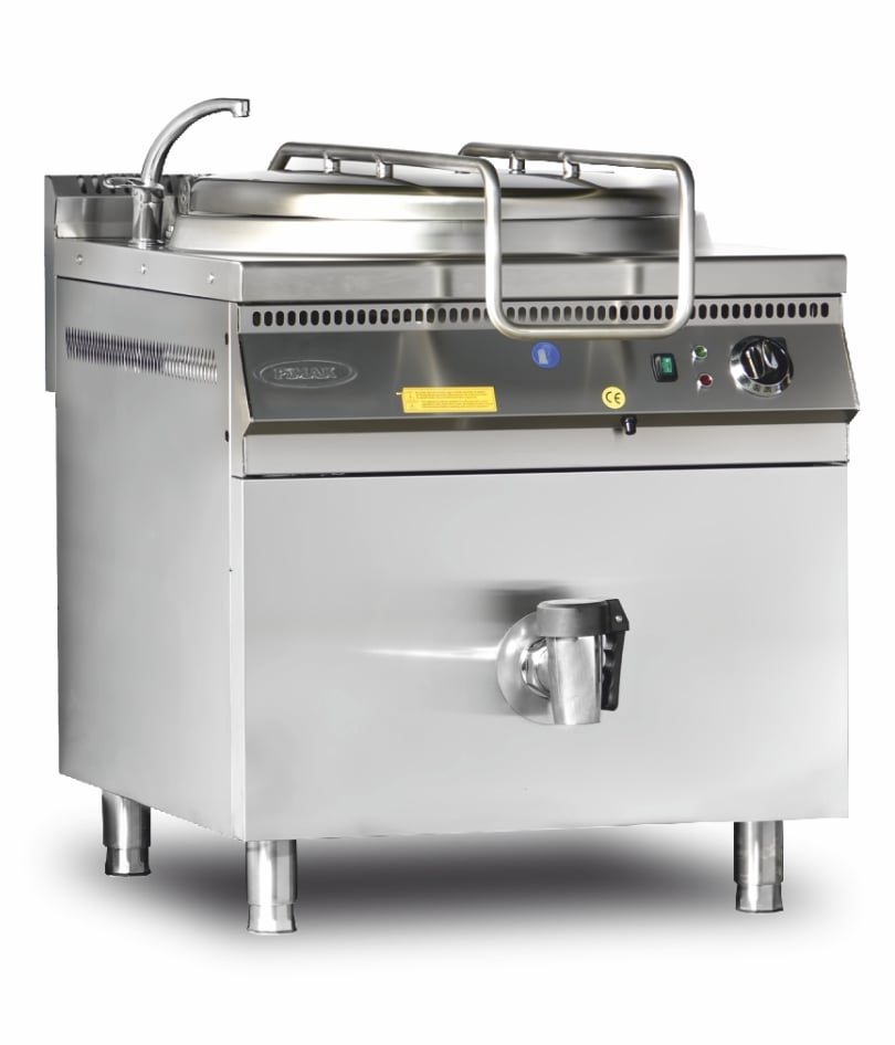 Marmită profesională de fierbere inox Pimak 90S-KKE-80 | 80, 12 kW, 400V, Dim: 80x90x85 cm