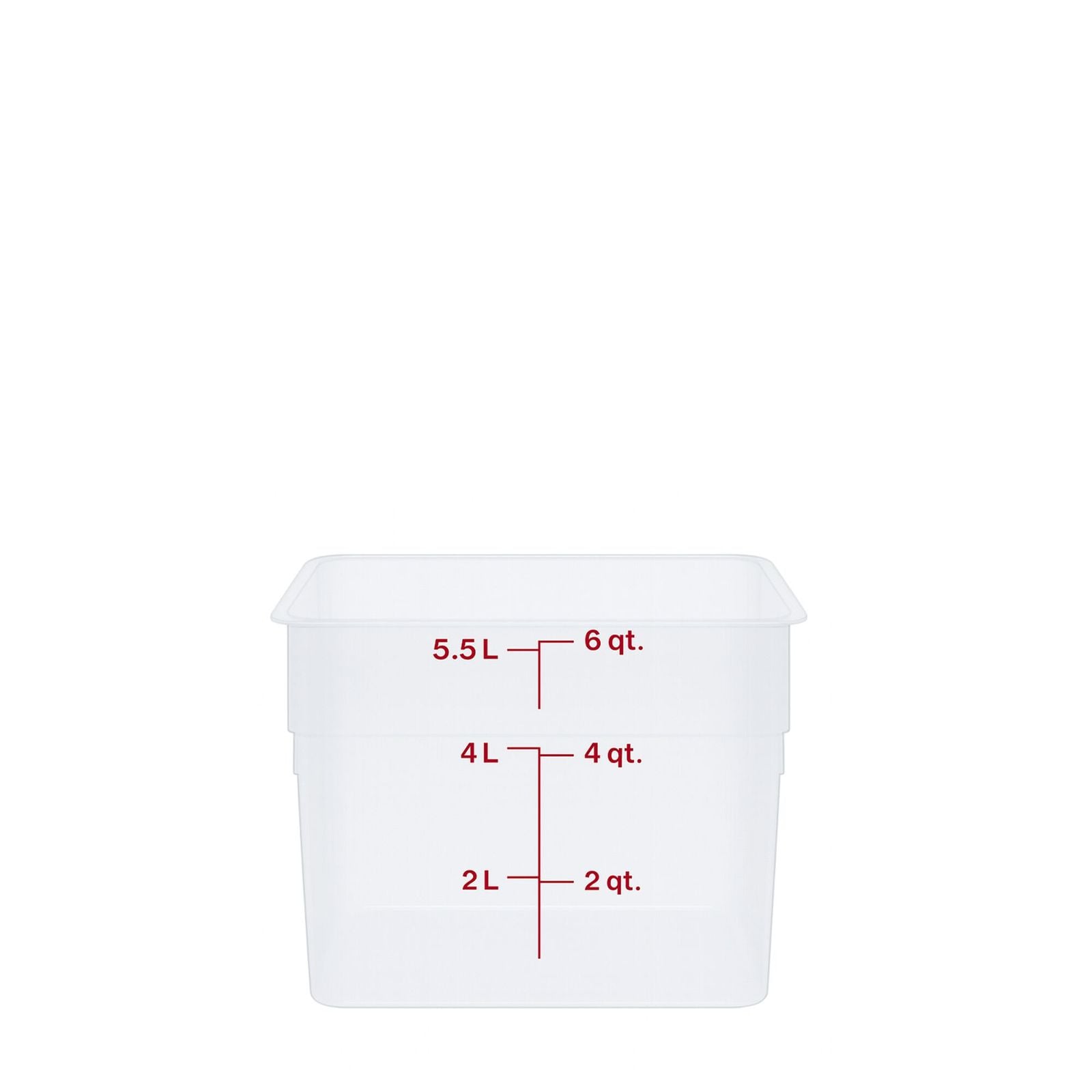 (6 bucăți) CAMBRO | CAMSQUARES® - Recipient - 5.7 litri - Transparent