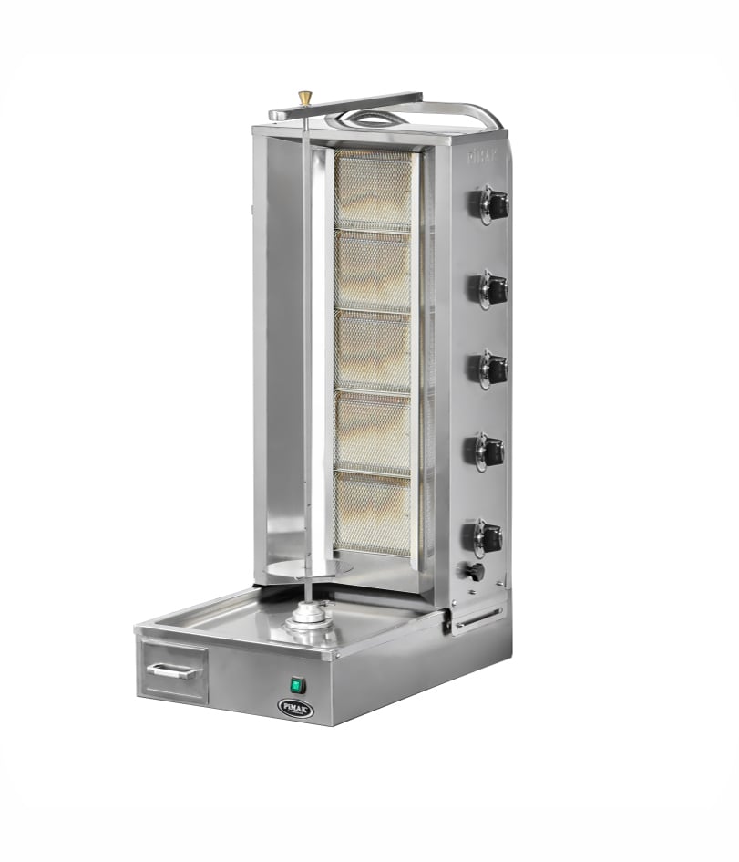 Aparat profesional shaorma / doner kebab Pimak DO8M77-5A | 5, 16,25 kW, Gaz, Dim: 50x71x110 cm