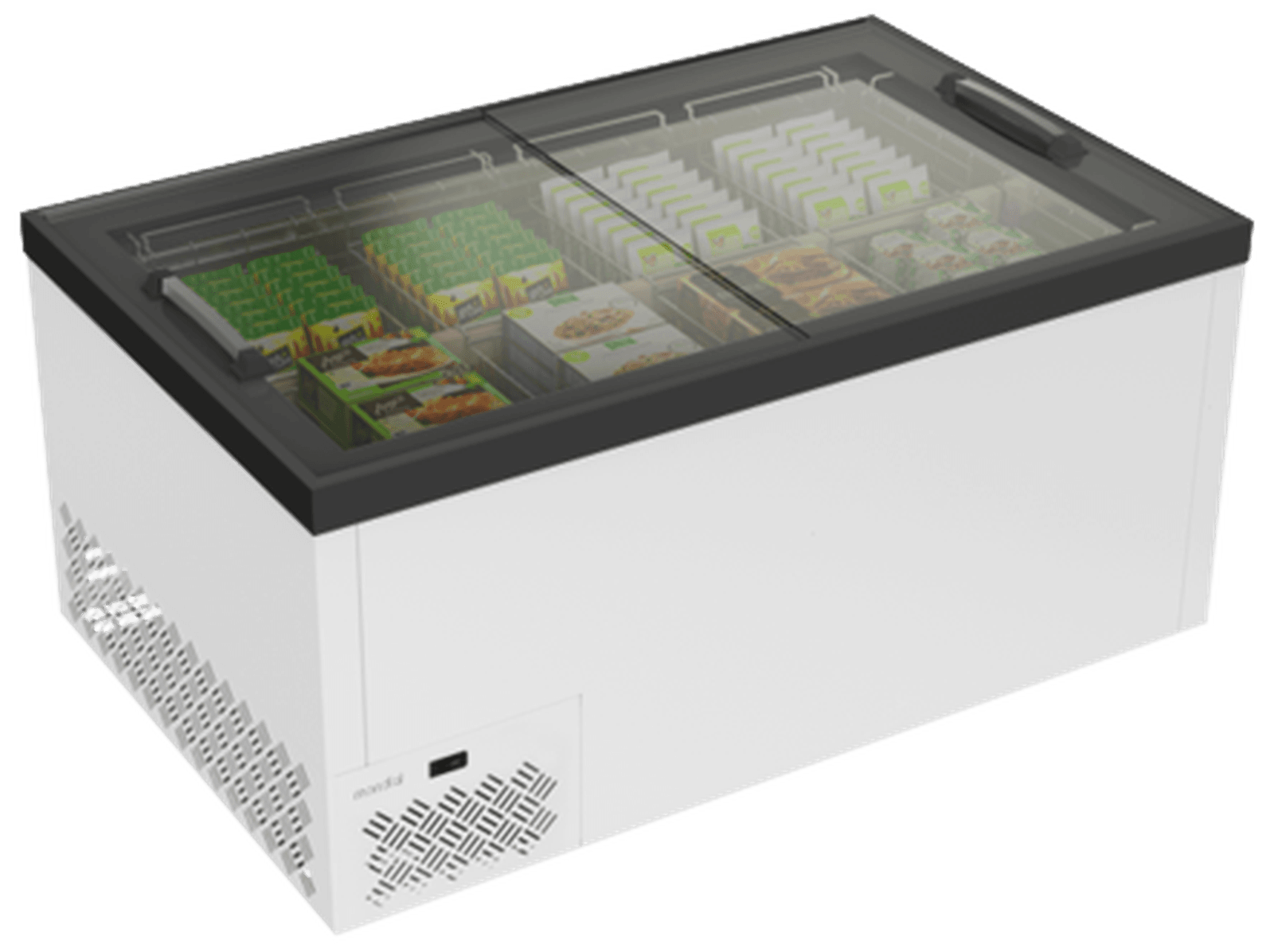 Insulă frigorifică orizontală comercială Mondial Framec seria OASI A (-25°C +5°C), Italia