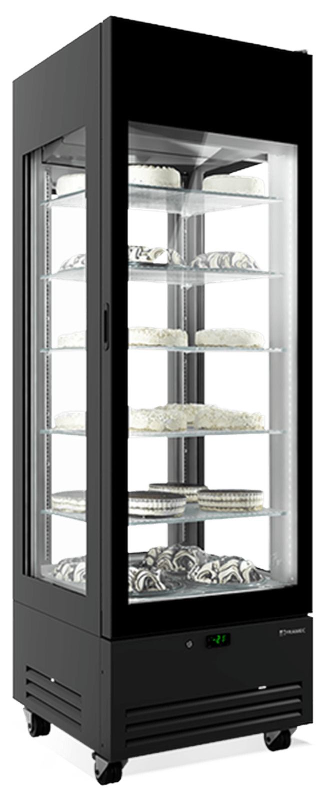 Vitrină frigorifică verticală pentru patiserie și înghețată Mondial Framec seria VENERE 4-VIEW B, Italia