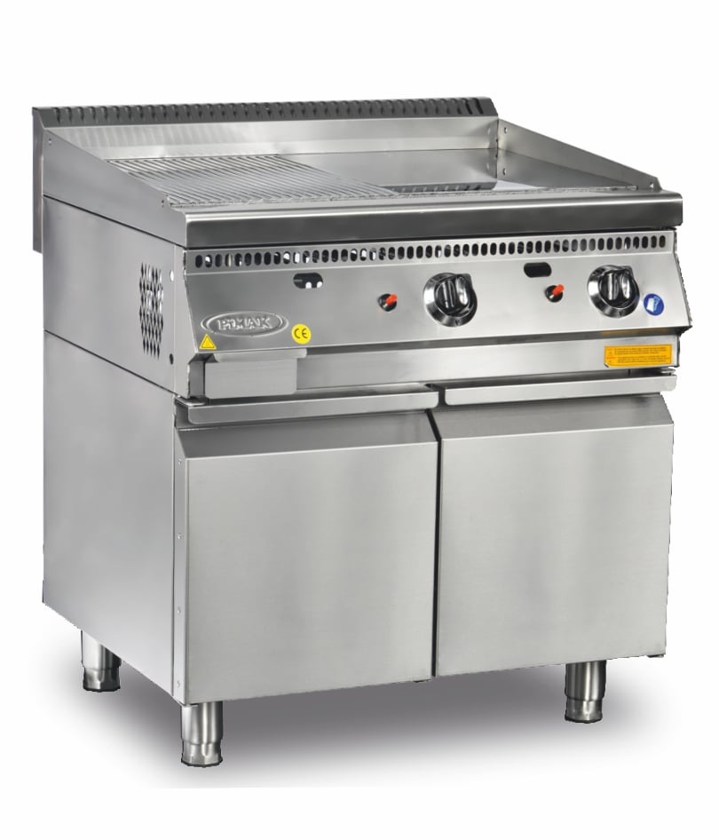 Grătar profesional Fry-Top pe gaz Pimak IZ70SD-M171 | 3,25 kW, Gaz, Dim: 40x70x85 cm