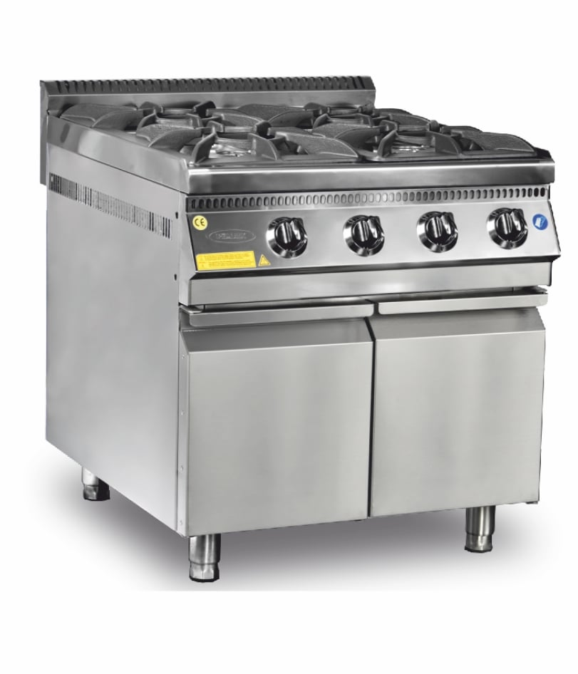 Aragaz profesional pe gaz Pimak OC470MX-6D | 6, 42 kW, Gaz, Dim: 120x70x85 cm