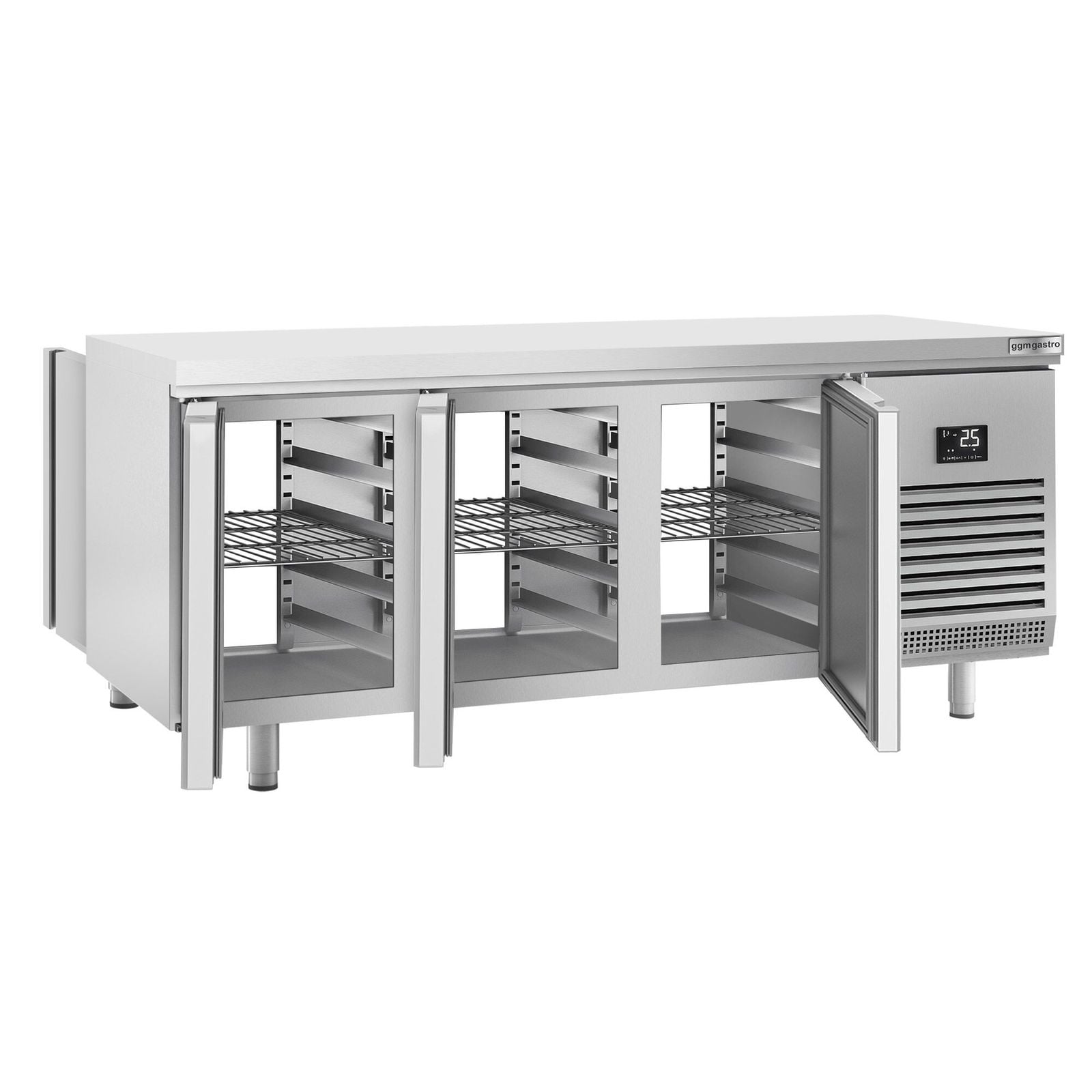Masă frigorifică panificație Premium PLUS – 2185 x 800 mm – cu gaură de trecere