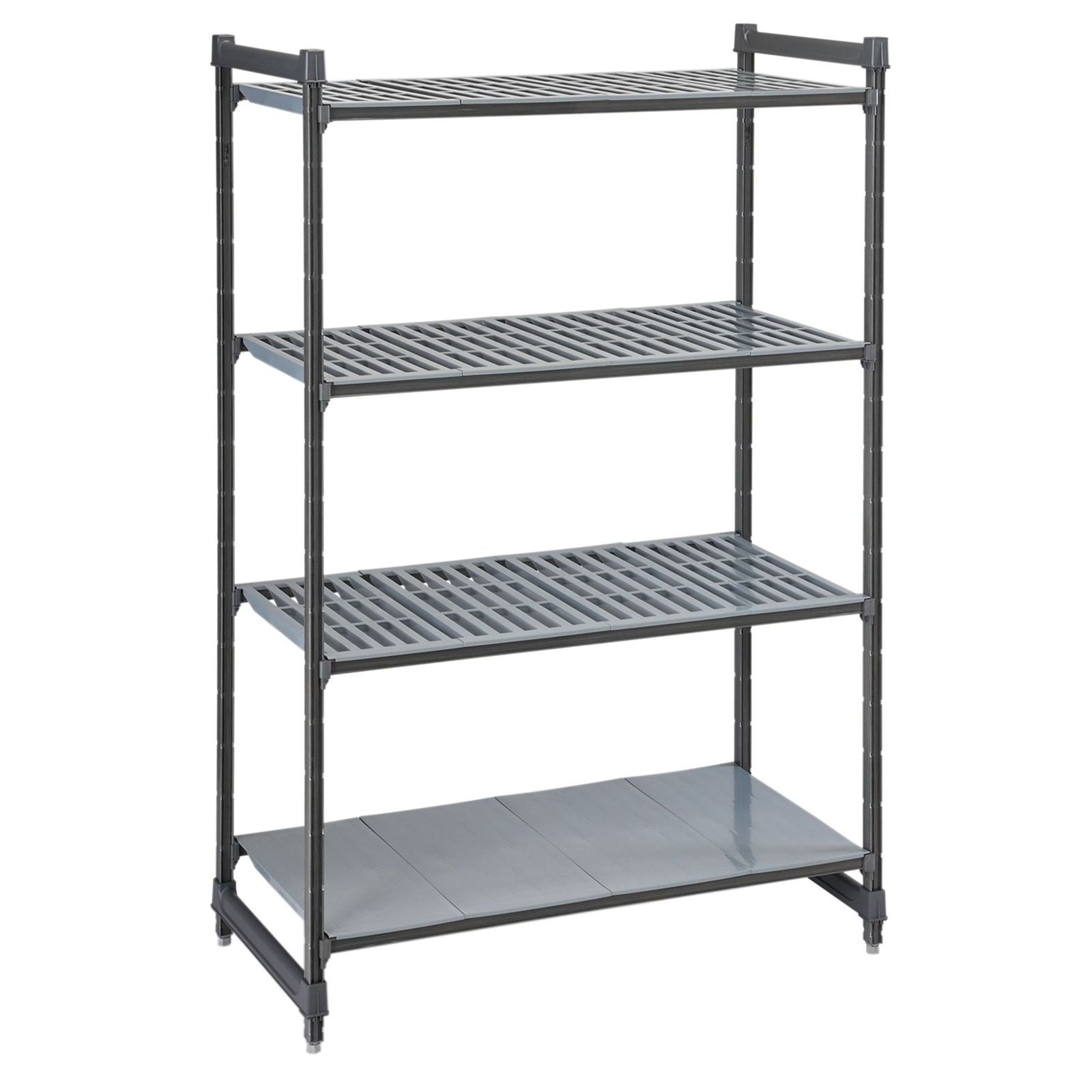 CAMBRO | Camshelving® - Basics Plus - Raft de bază - 765mm - cu 3 rafturi cu fantă și 1 raft închis