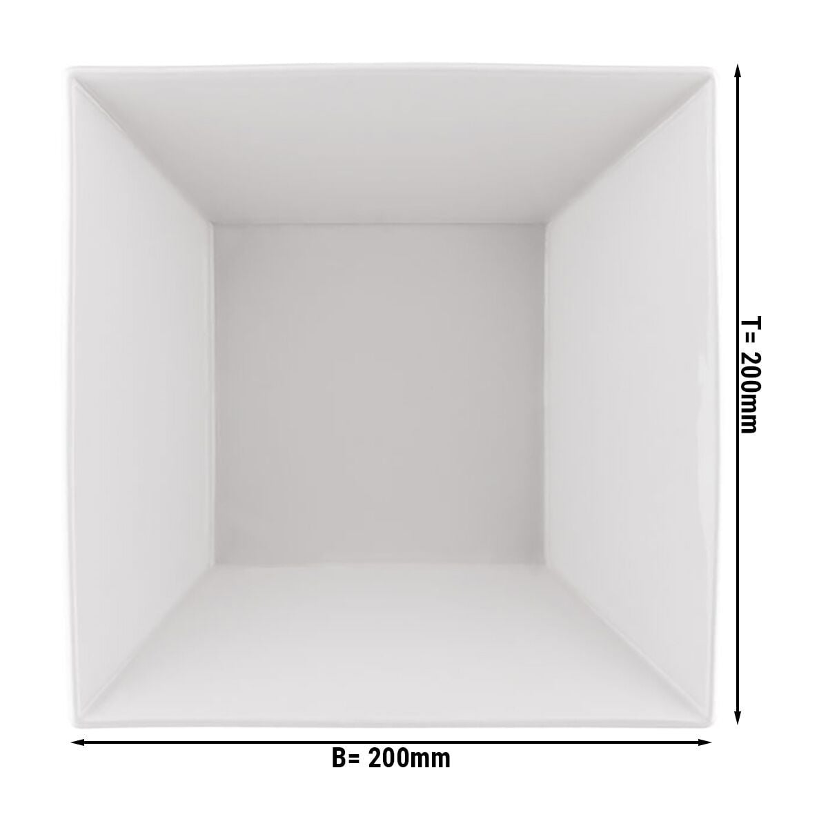 (6 bucăți) MAYA - Bol pentru desert/salată - 200 x 200 mm - Alb