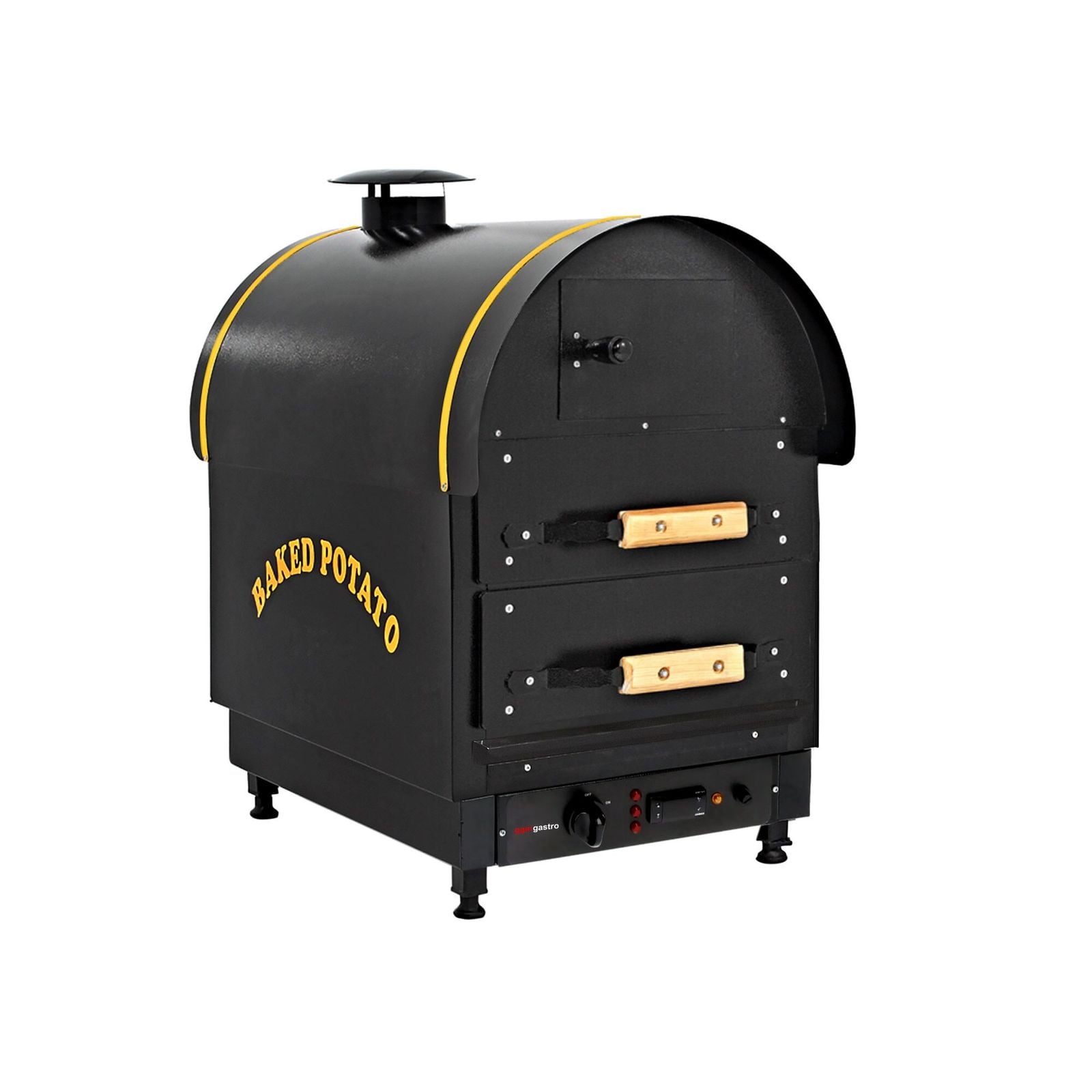 Electric Cuptor pentru cartofi copți - digital - 3 kW - 380 V - 500x700x750 mm - oțel inoxidabil - cu 2 sertare