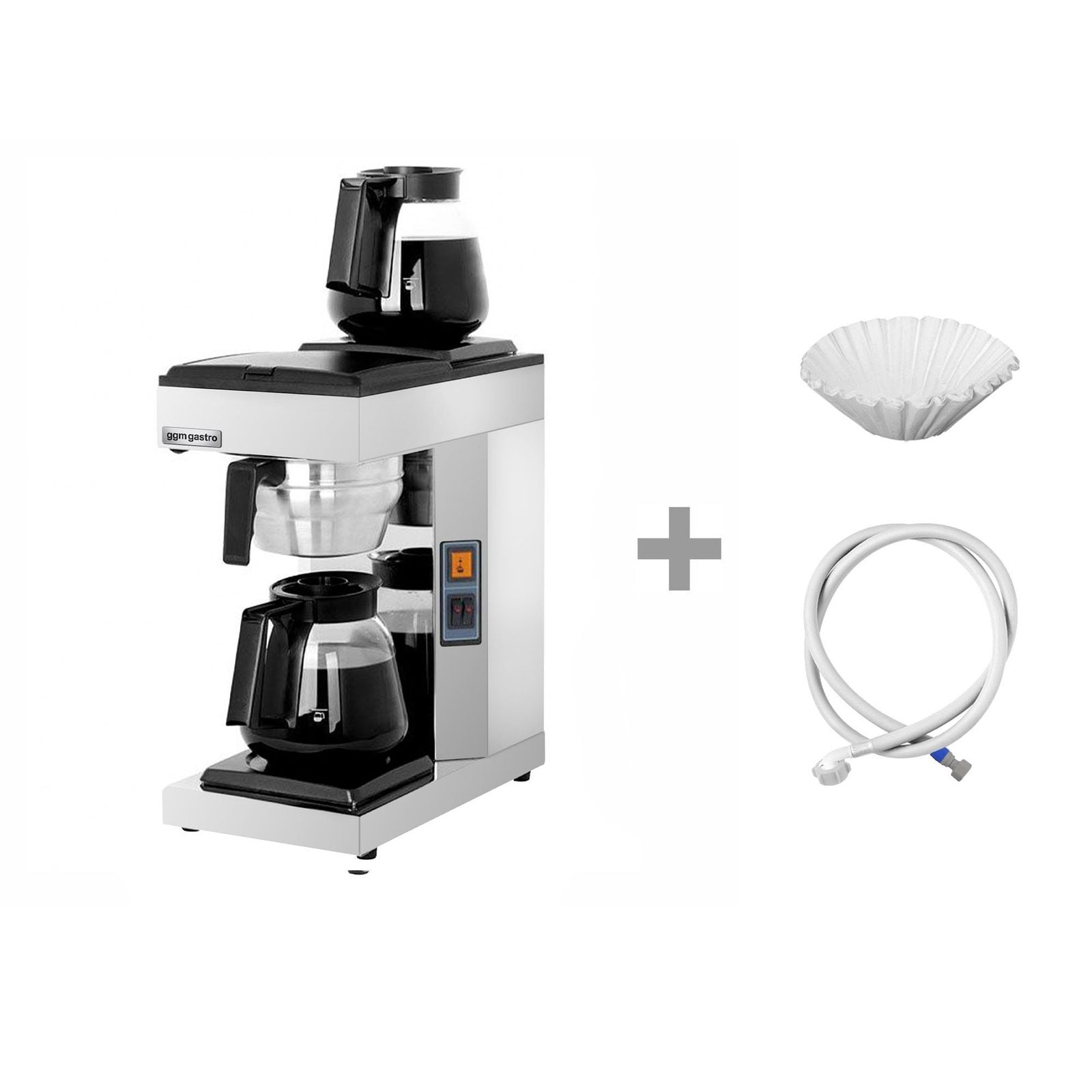 Aparat de cafea cu filtru – 1,8 litri – cu 2 plăci de menținere a căldurii și sistem termokinetic – include 2 carafe din sticlă