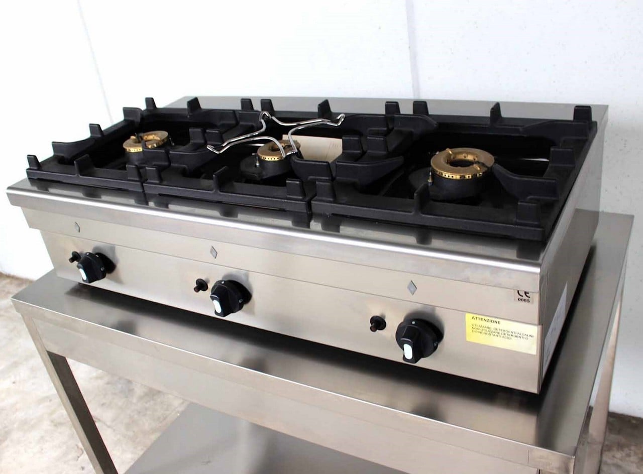 Fornellone Profesional Inox cu 3 Arzatoare Kosmitech