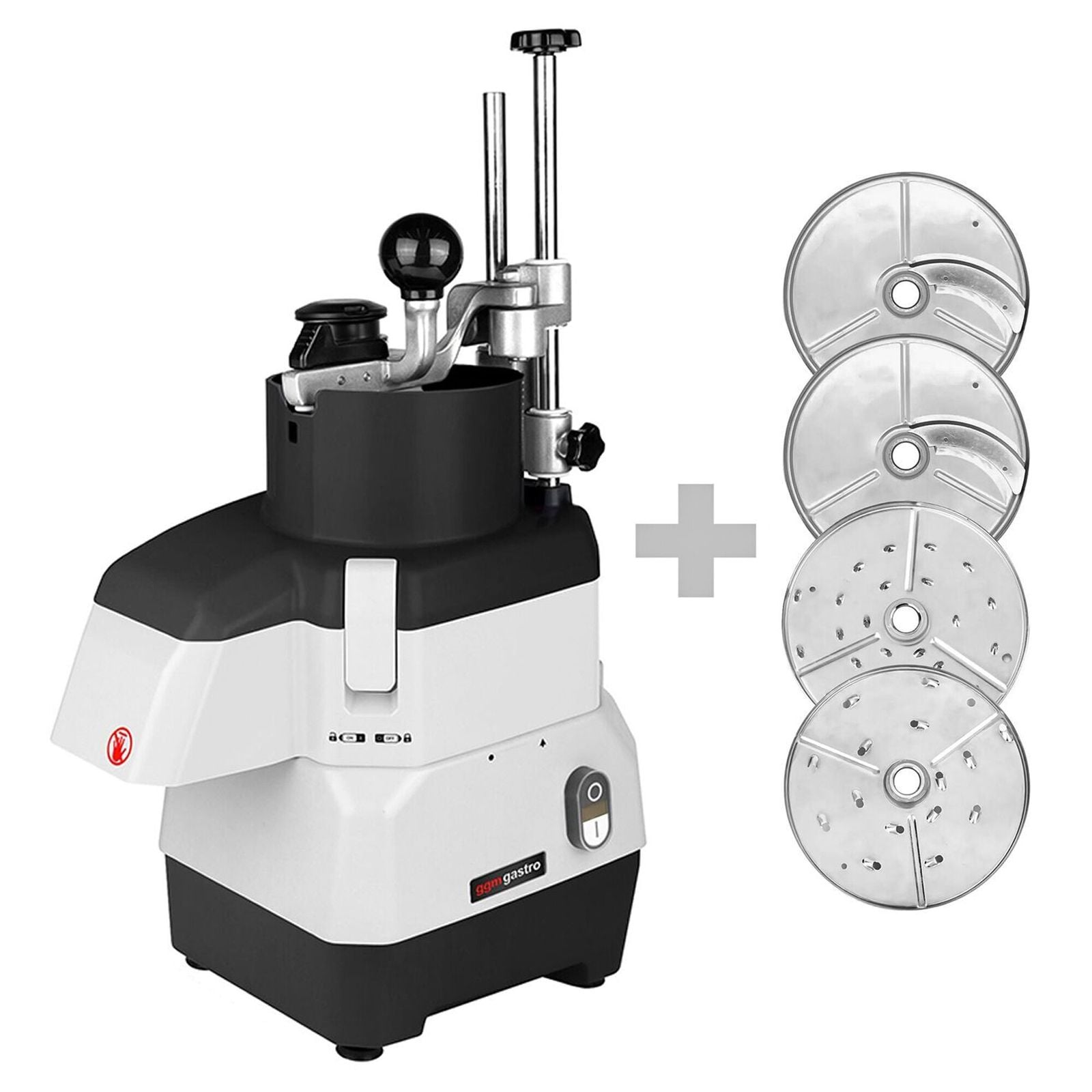 Robot tăiere legume / Mașină de tăiat legume - 735 W - incl. 4 discuri de tăiere / răzuire - oțel inoxidabil